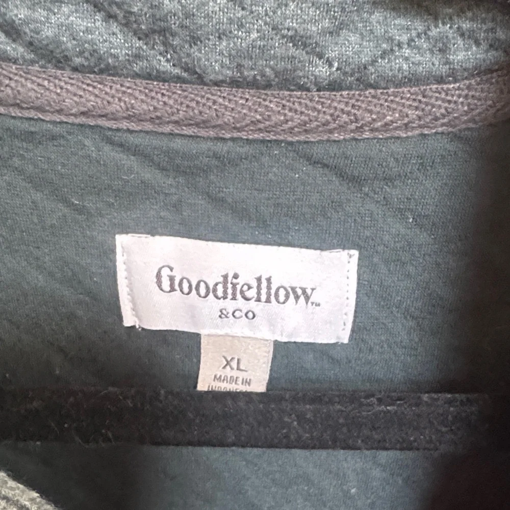 Goodfellow & Co Quilted Zip-Style Mock Neck Sweater - Teal Green - Picture 2 of 6